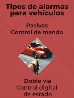 Tipos sistemas de alarmas seguridad para vehículos