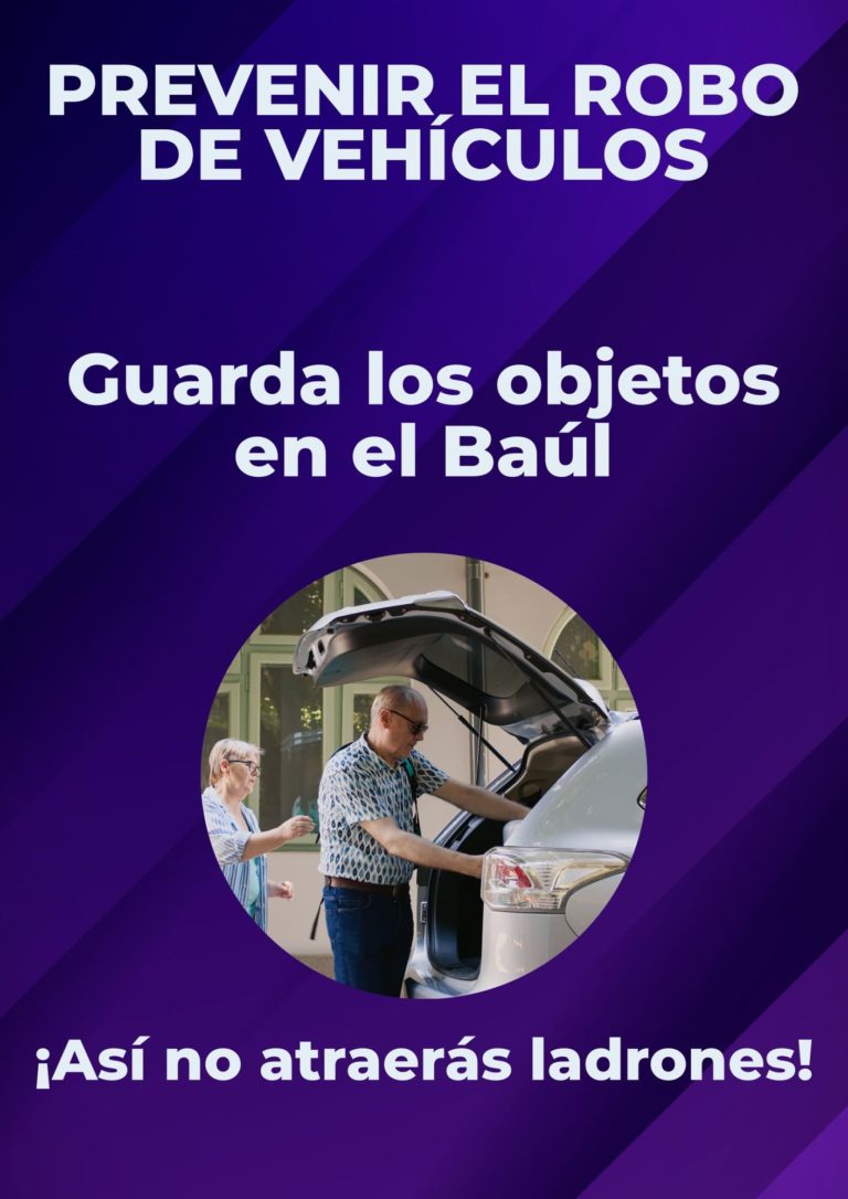 Prevenir el robo de vehículos usar el baúl